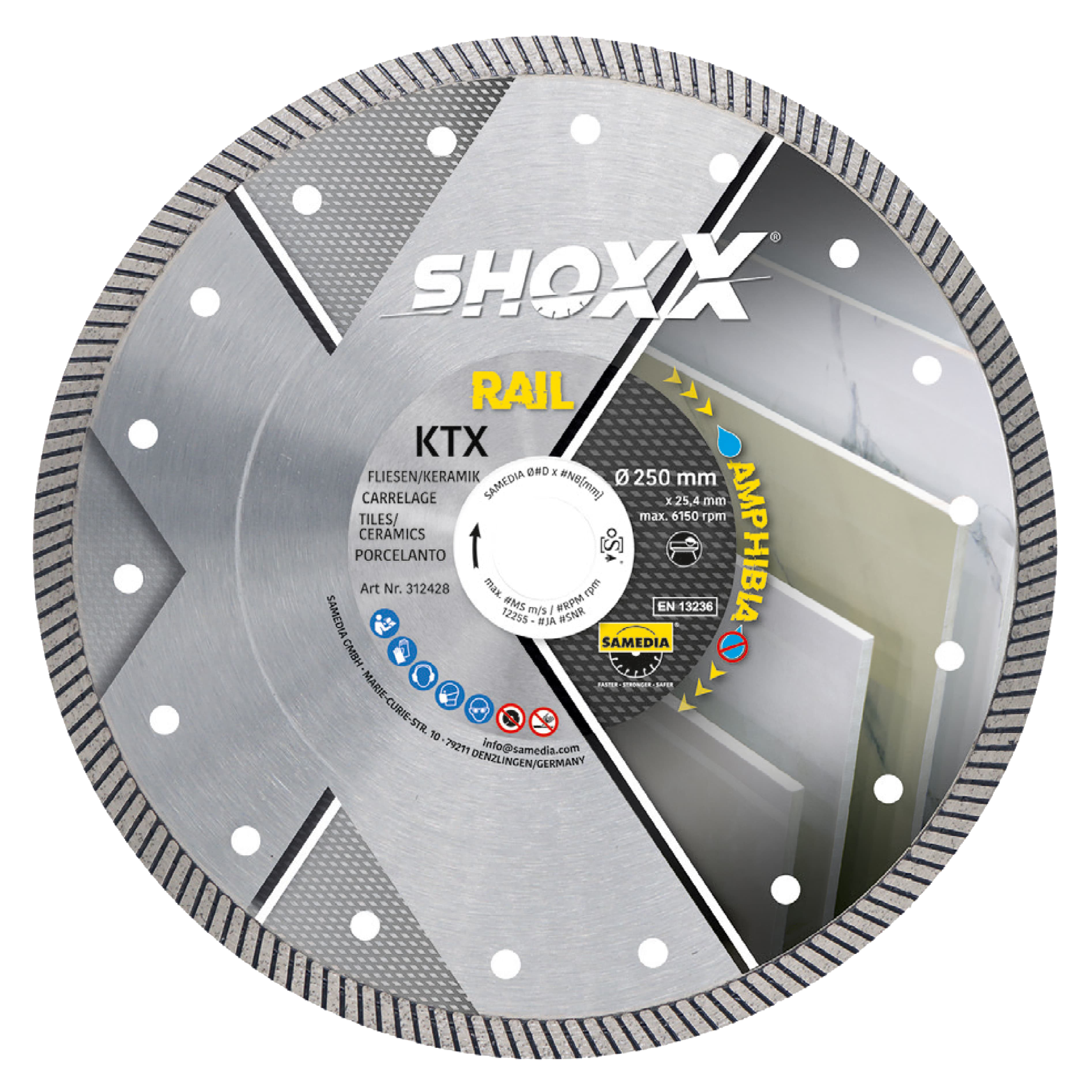 SAMEDIA SHOXX KTX Amphibia Rail Diamanttrennscheibe
